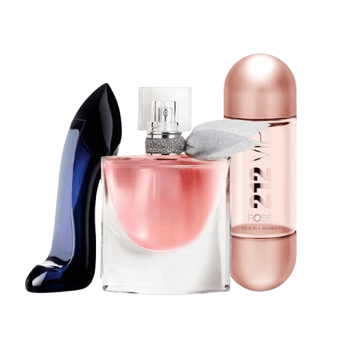 3-Piece Fragrance Set: Good Girl, La Vie Est Belle & 212 VIP Rose